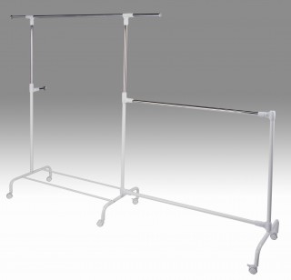 Metal Double Hanger bar Extending Clothes Trolley Cart - SA118 | Extendable